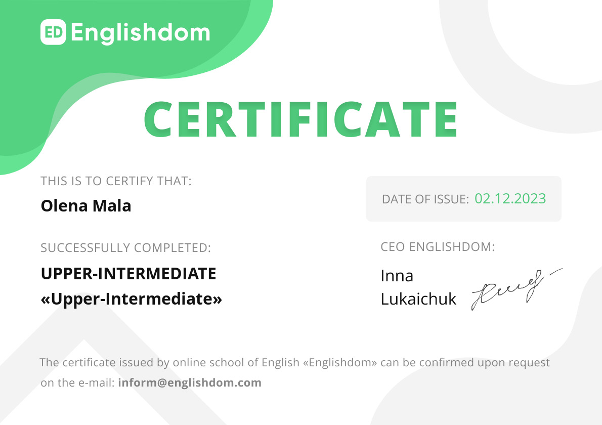 certificate